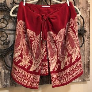 Emanuel Ungaro Silk Wrap Skort